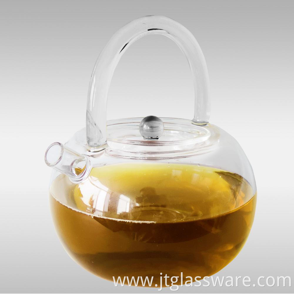 Glass Teapot with colar handle